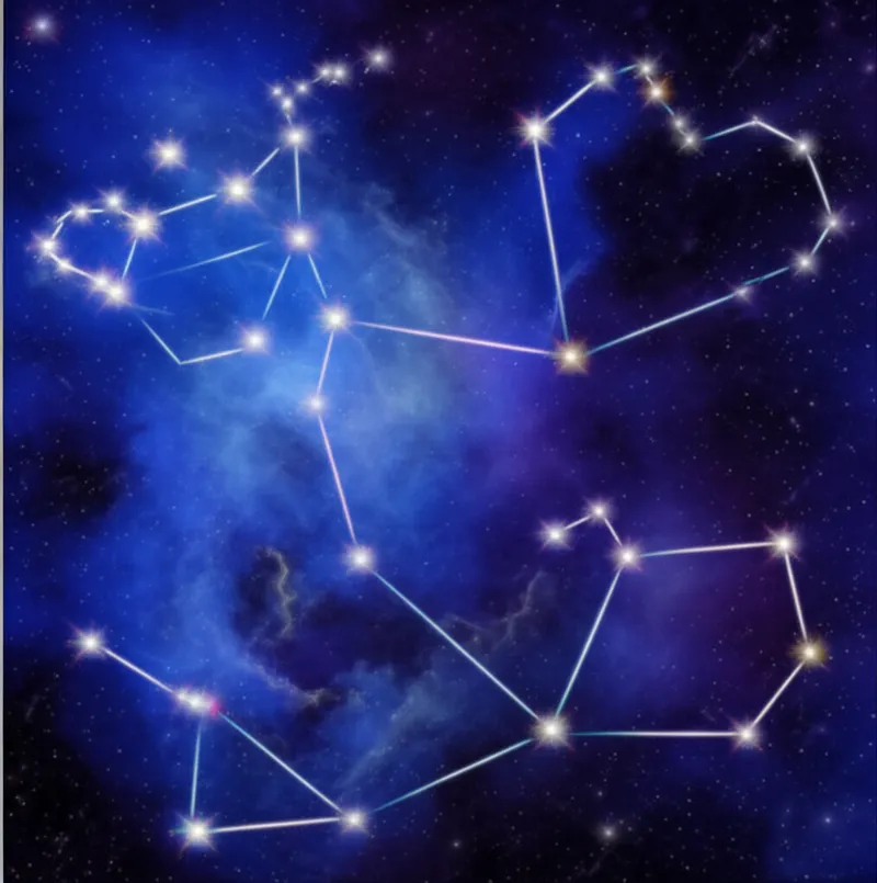 Illustration visuelle du mot « constellations » - Constellations