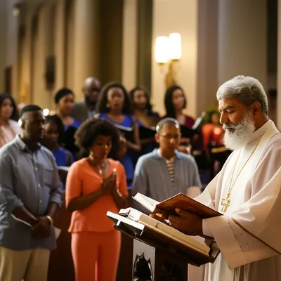 Illustration worshipping - Image 1