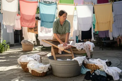 Illustration washerwoman