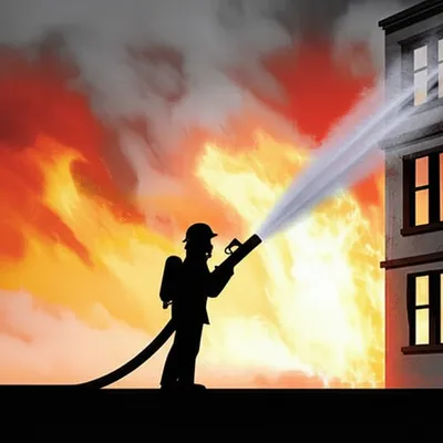Illustration visuelle du mot « firefighter » - Pompier