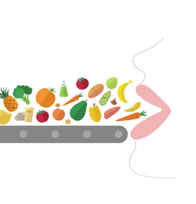 「eating」の視覚的なイラスト - 食べる, 食する