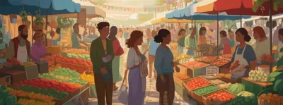 Illustration markets - Image 1