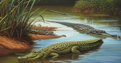 Illustration crocodiles