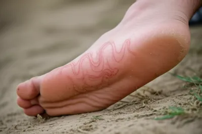 Illustration strongyloidiasis