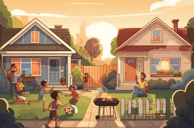 Illustration neighbours