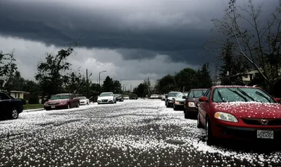 Illustration hailstorm