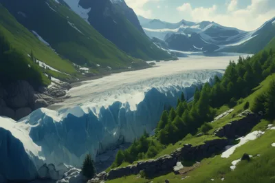 Illustration glaciation