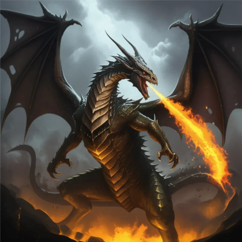 Visuelle Darstellung für das Wort „dragon" - Drache