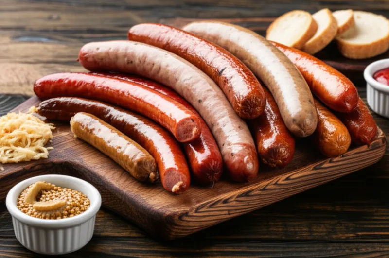 Visuelle Darstellung für das Wort „sausages" - Würstchen, Würste