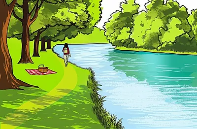 Illustration riverside