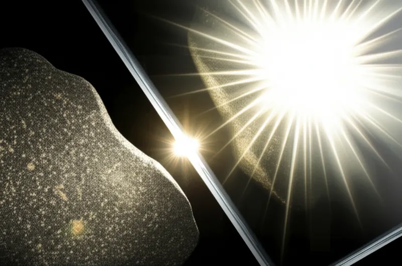 Illustration visuelle du mot « reflectance » - Le rapport du flux réfléchi au flux incident sur une surface