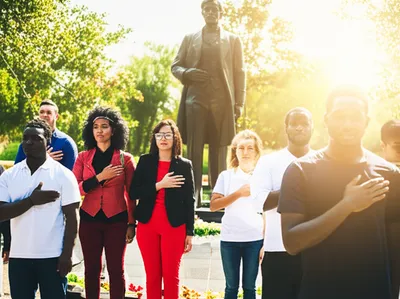 Illustration saluting - Image 1