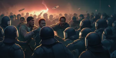 Illustration hooliganism