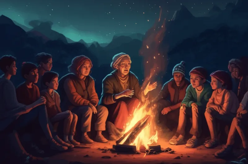 توضيح مرئي للكلمة "folktale" - حكاية شعبية