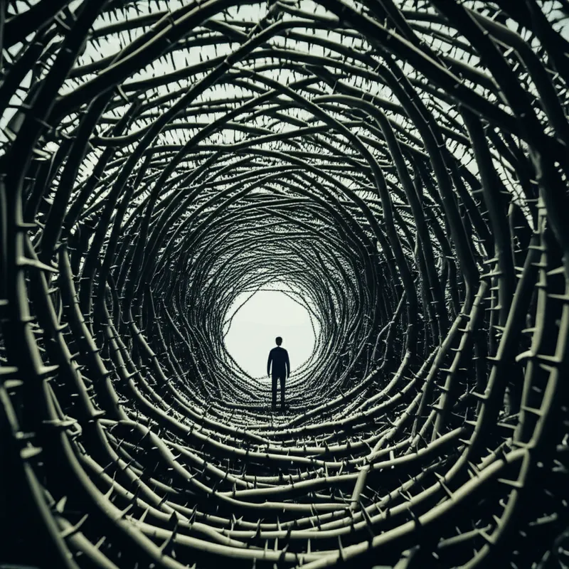 Visual illustration for the word "difficult" - To make difficult; to impede; to perplex.