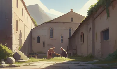 Illustration monastery