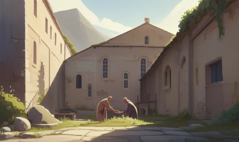 Illustration visuelle du mot « monastery » - Monastère, abbaye