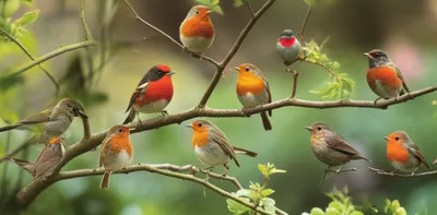 Illustration robins - Image 1