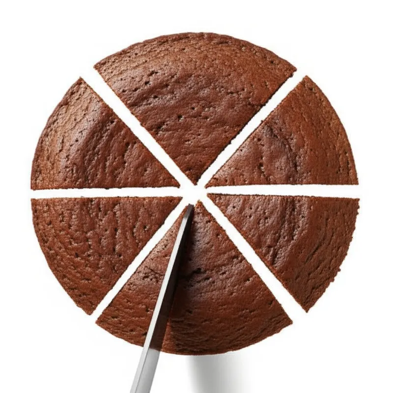 Visual illustration for the word "division" - The act or process of dividing anything.