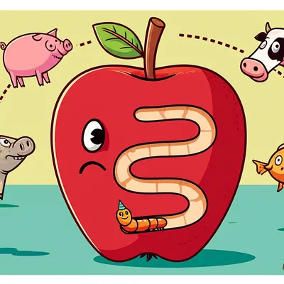 Illustration tapeworms