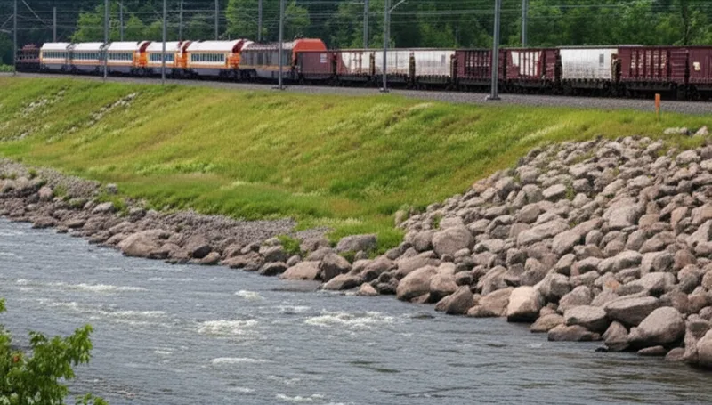 Illustration visuelle du mot « embankment » - Digue, remblai