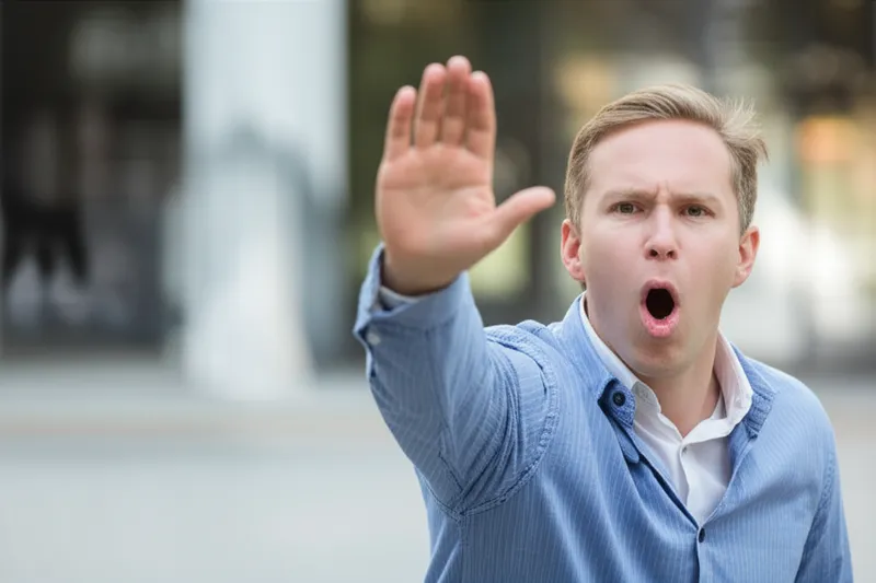 Visual illustration for the word "hey" - An exclamation to get attention.