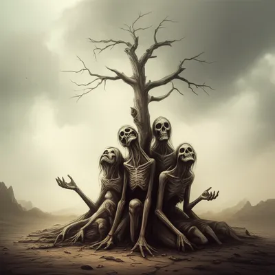 Illustration starving - Image 1