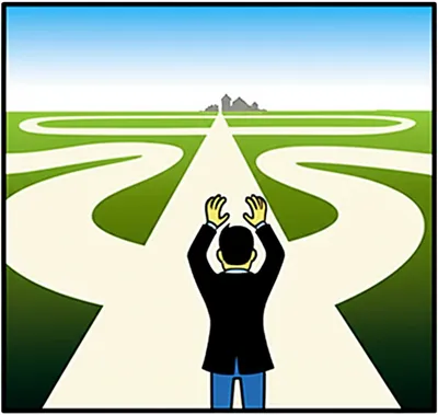 Visual illustration for the word "circumlocution" - A roundabout or indirect way of speaking; the use of more words than necessary to express an idea.