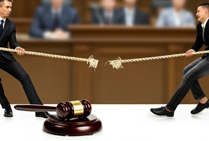 Illustration visuelle de contesting: Contester, contredire - Image 1