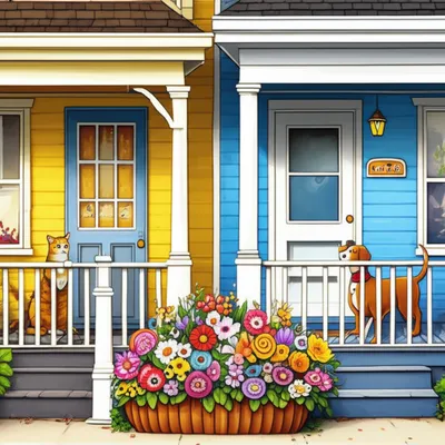 Illustration neighbors - Image 1