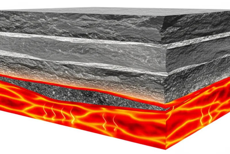 Visual illustration for the word "metamorphic" - A rock that has been changed from its original form by subjection to heat and/or pressure.