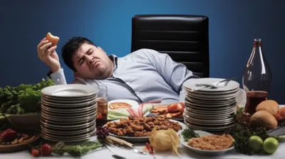 Illustration gluttonous