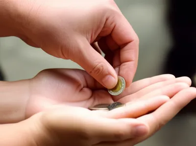 Illustration almsgiving - Image 2