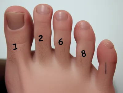 Illustration toes