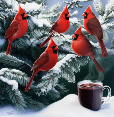 Illustration cardinals - Image 1