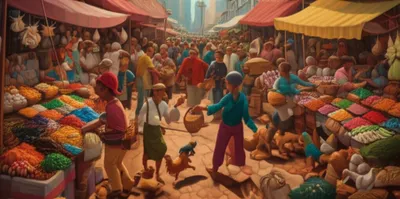 Illustration bustling