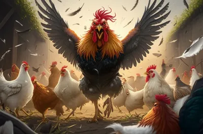 Illustration roosters - Image 1