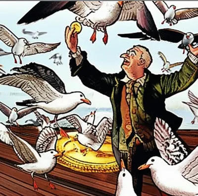 Illustration gulls - Image 1