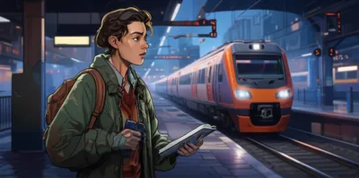 Illustration trainspotter