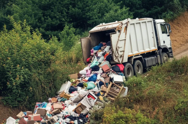 Ilustración visual de la palabra "dumped" - Descargar, verter