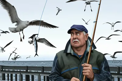 Illustration gulls - Image 1