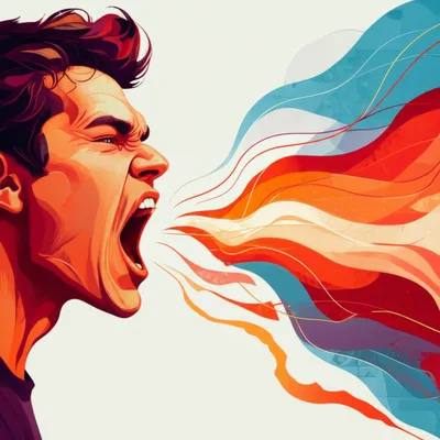 Illustration yelling - Image 1