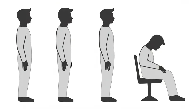 Ilustración visual de la palabra "attitude" - Postura, porte