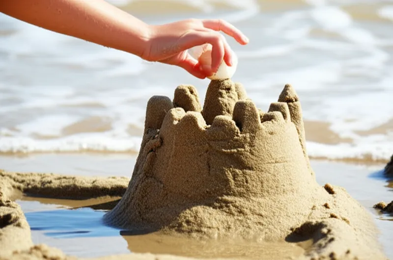 Illustration visuelle du mot « sandcastle » - Château de sable