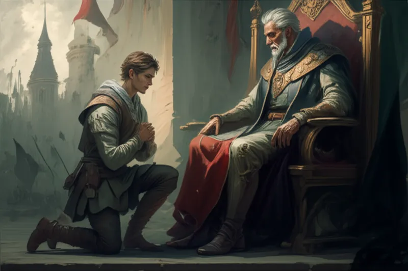 Illustration visuelle du mot « knight » - Chevalier, écuyer