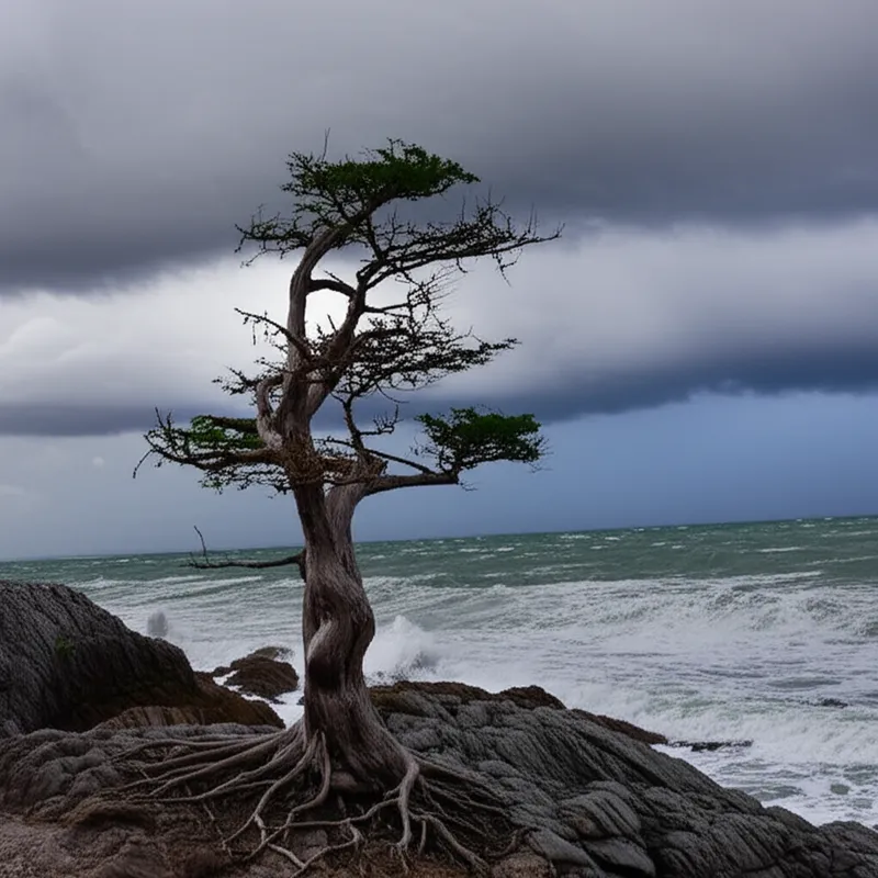 Visuelle Illustration von wilder: Windig, exponiert - Bild 1