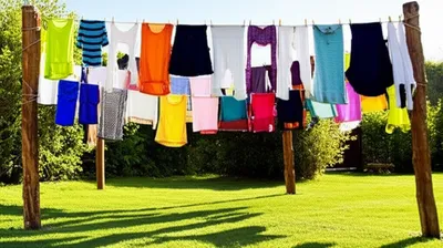 Illustration clothesline