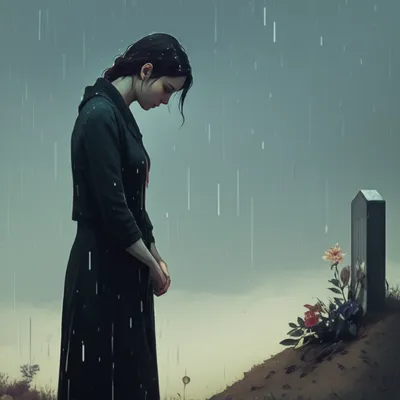 Illustration mourners