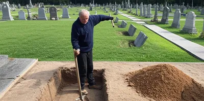 Illustration gravedigger