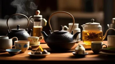 Illustration teapots - Image 1